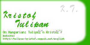 kristof tulipan business card